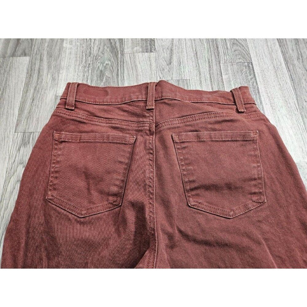 Gloria Vanderbilt Size 8 Short Amanda Straight Leg Red Burgundy Jeans - Picture 3 of 13